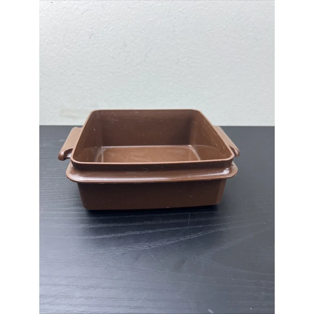 Vintage Tupperware Sandwich Keeper #1362 Brown Replacement Container NO LID